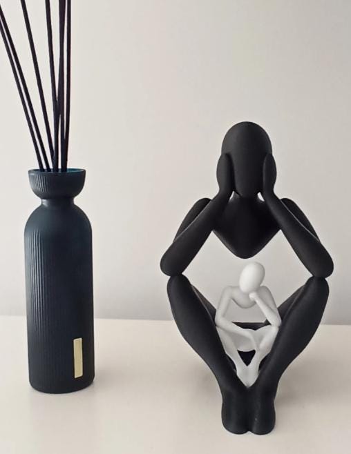 Celestial Resonance: Embrace of the Unseen - Sculpture in Mid-Air