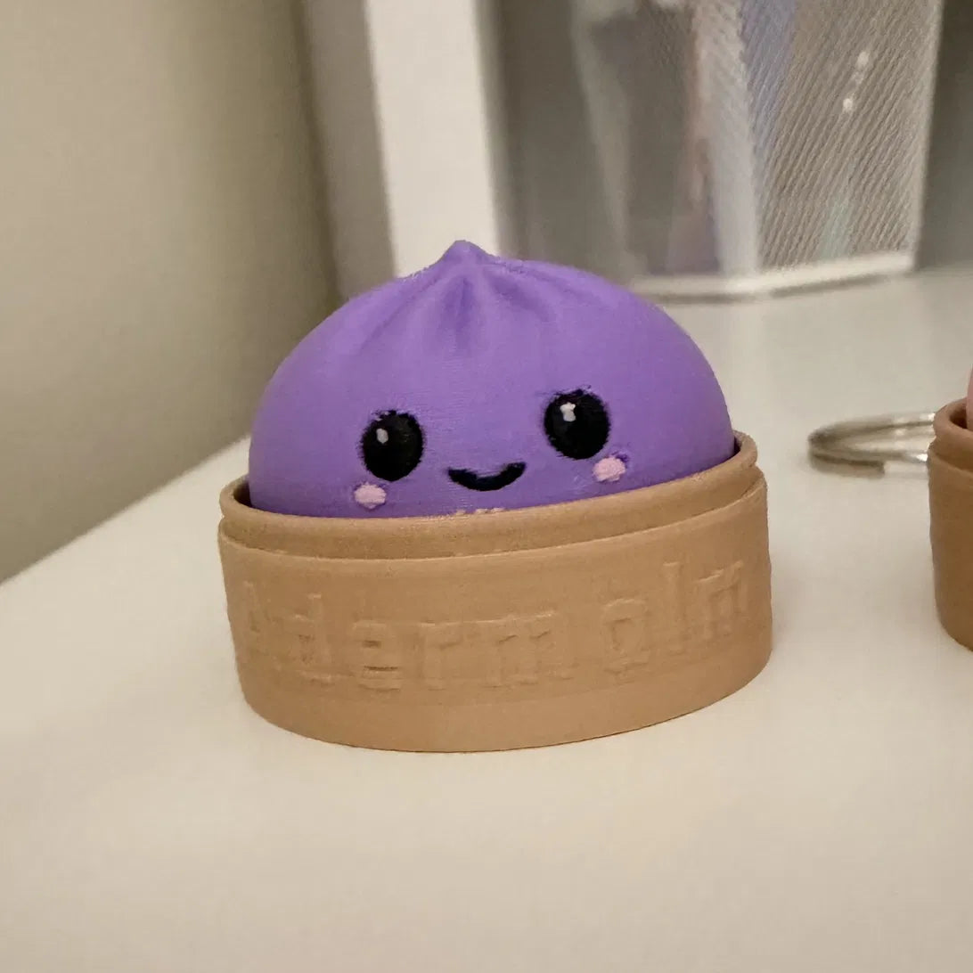 Dumpling Fidget Clicker Keychain — Pick Your Color