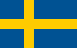 Flag of Sweden with blue and yellow colors