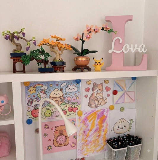 Personalized 3D-printed monogram name sign, photo of a real printed sign — product photo 2