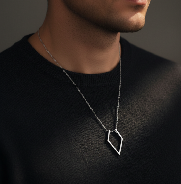 Ring Holder for Men - Necklace for Wedding & Engagement Rings – Minimalist Pendant, Gold & Silver Options