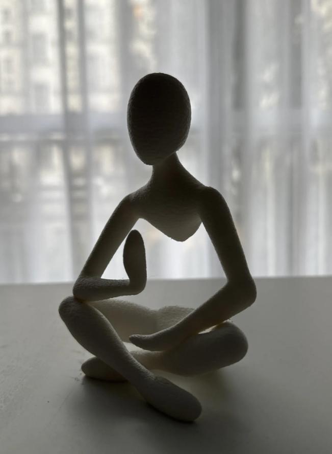 Celestial Resonance: Meditation - Sculpture in Mid-Air