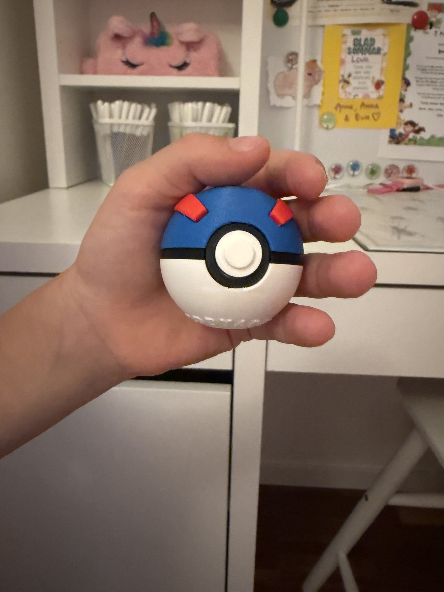 Blue Great Ball clicker keychain