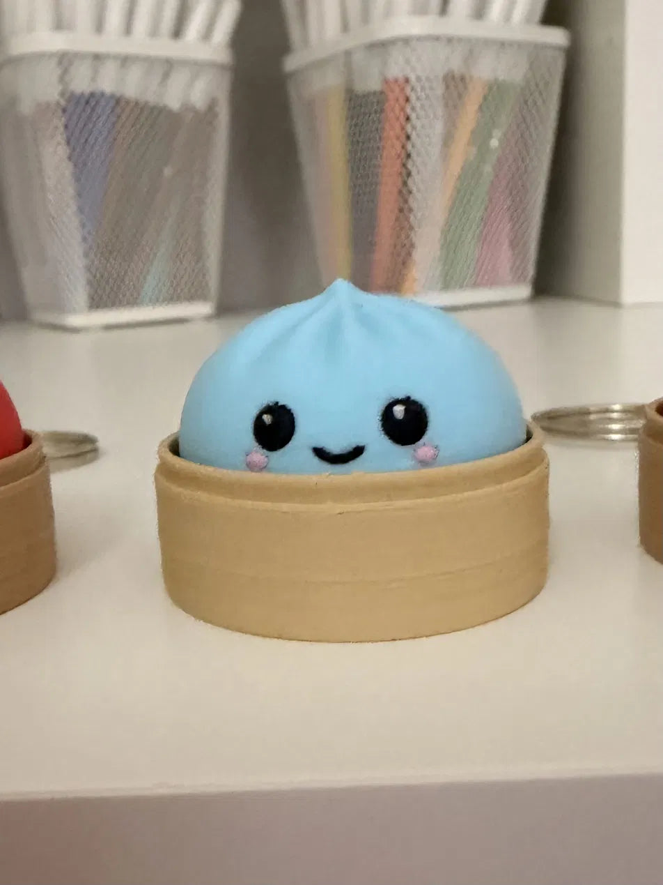 Dumpling Fidget Clicker Keychain — Pick Your Color
