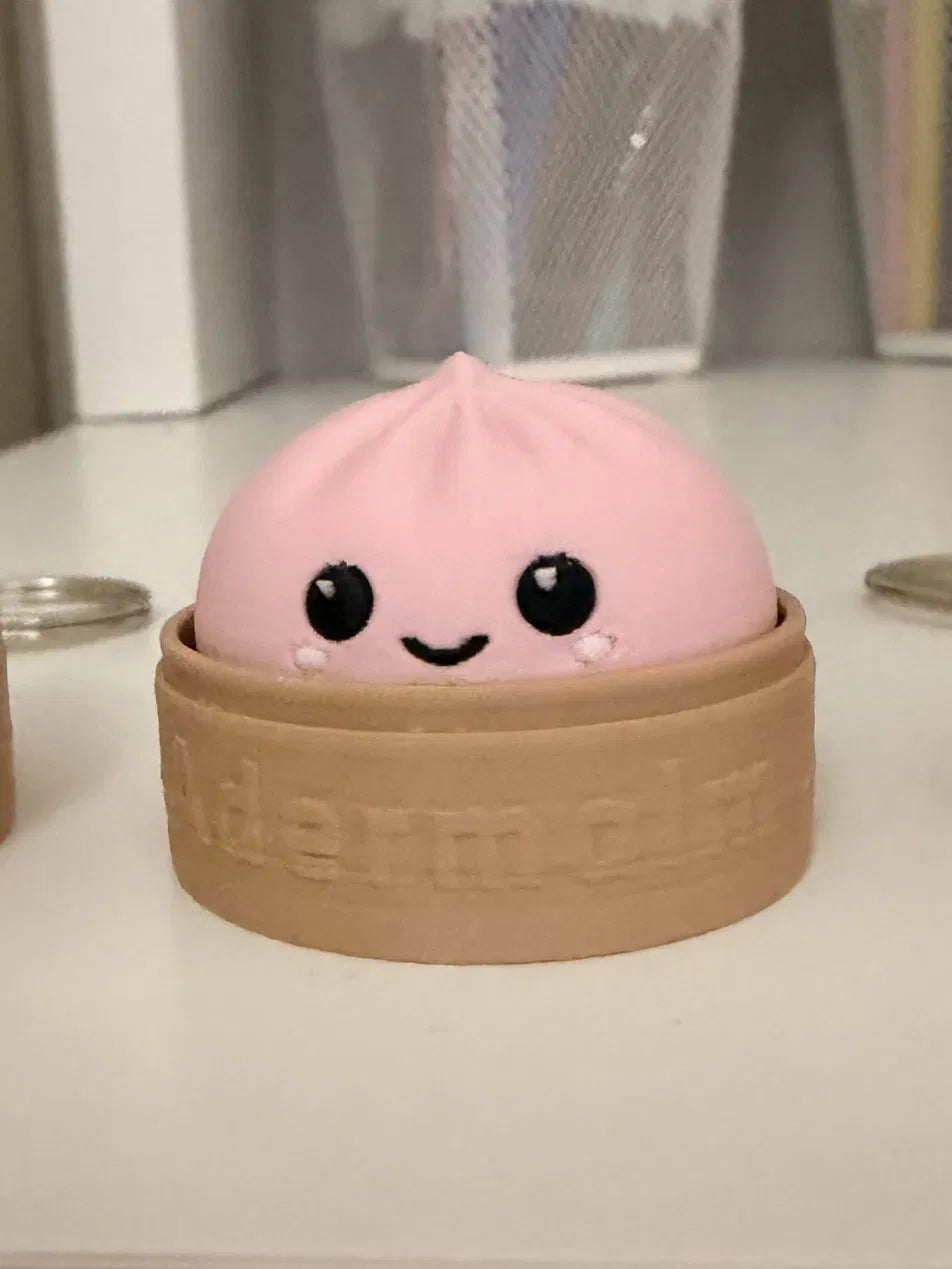 Dumpling Fidget Clicker Keychain — Pick Your Color