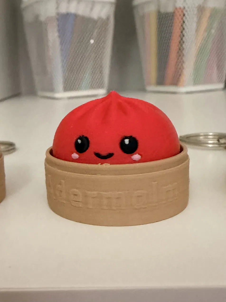 Dumpling Fidget Clicker Keychain — Pick Your Color